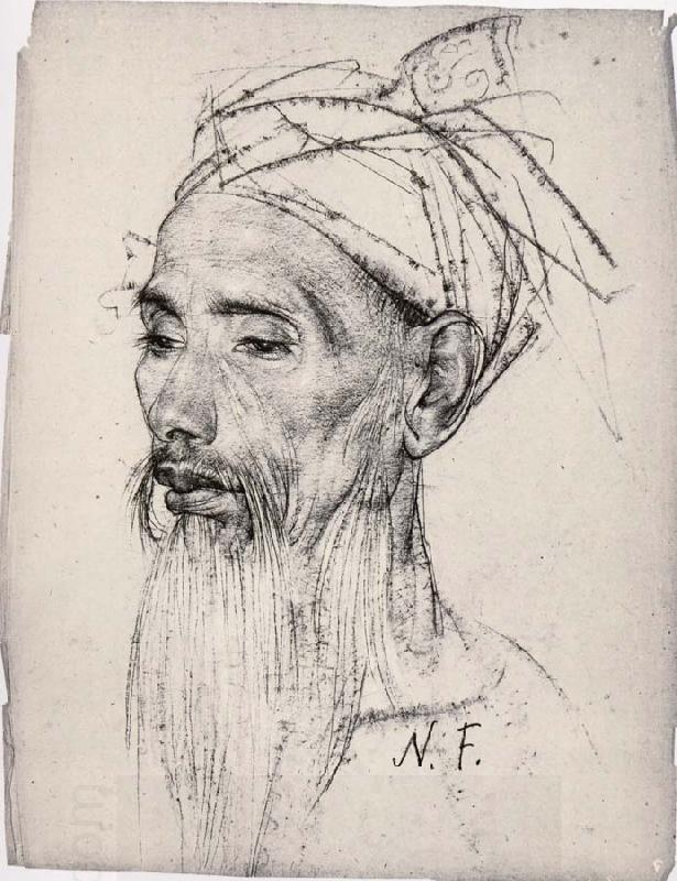 Nikolay Fechin Old man head portrait China oil painting art